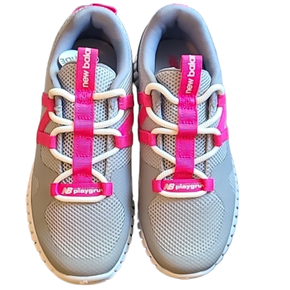 NEW BALANCE GIRLS PINK AND GRAY SIGNATURE ATHLETIC SHOES SIZE 7 - Picture 12 of 12